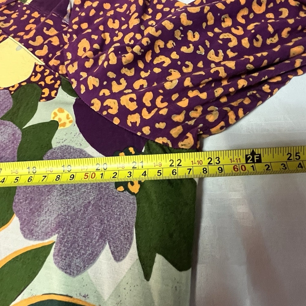 LOGO Lori Goldstein 1X Mixed Media Tunic Top Funky Flowy Bold Feminine Pockets - Picture 10 of 16